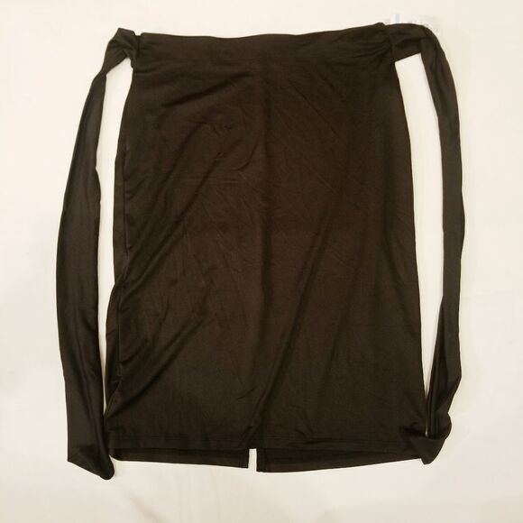 Halogen Black Slip Stretchy‎ Tie Waist Skirt Sz S - Picture 4 of 6